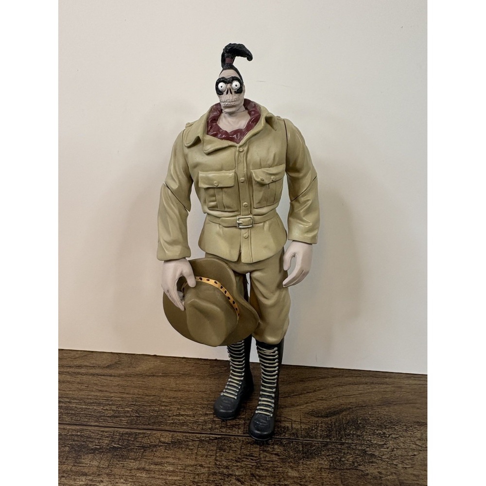 Neca Beetlejuice 7.5" Shrunken Head Guy Figure Holding Hat 2001